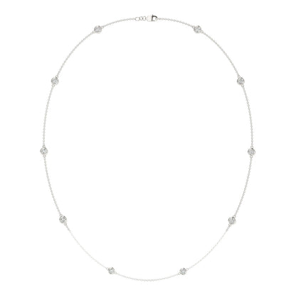 0.96 CTW Moissanite Station Necklace