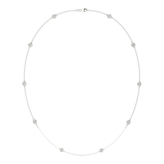 0.96 CTW Moissanite Station Necklace