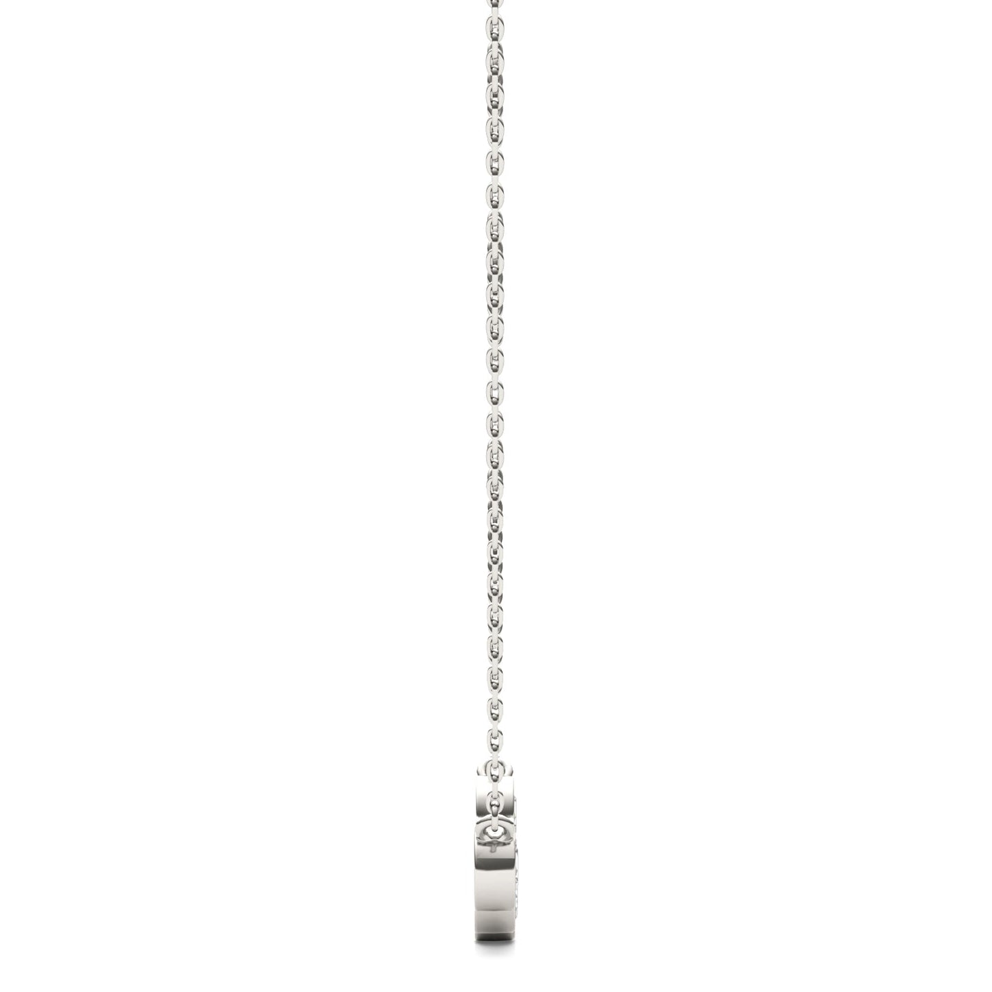 0.96 CTW Moissanite Curved Bar Necklace