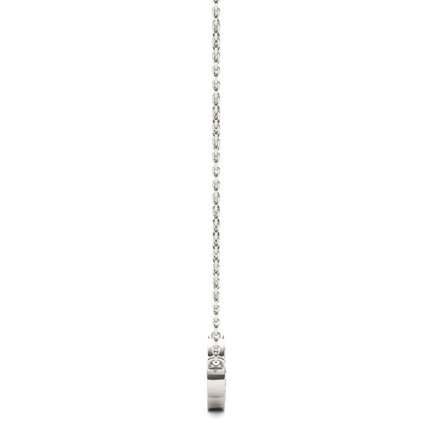 0.96 CTW Moissanite Curved Bar Necklace