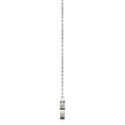 0.96 CTW Moissanite Curved Bar Necklace