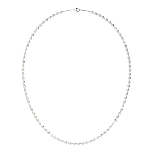 1.29 CTW Moissanite Silver Bezel Necklace