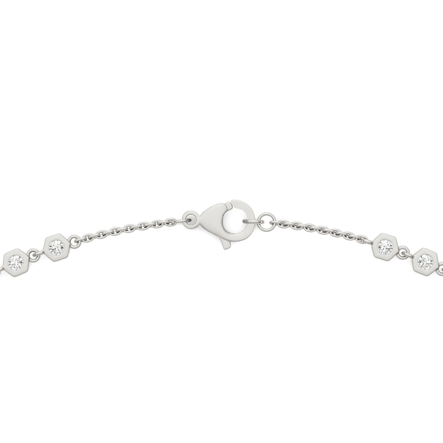 1.29 CTW Moissanite Silver Bezel Necklace