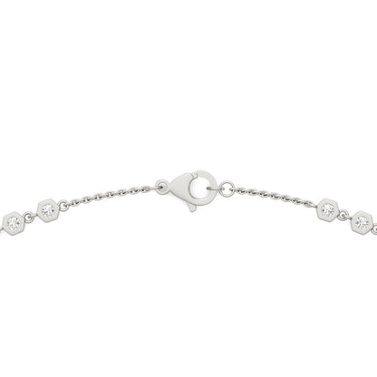 1.29 CTW Moissanite Silver Bezel Necklace