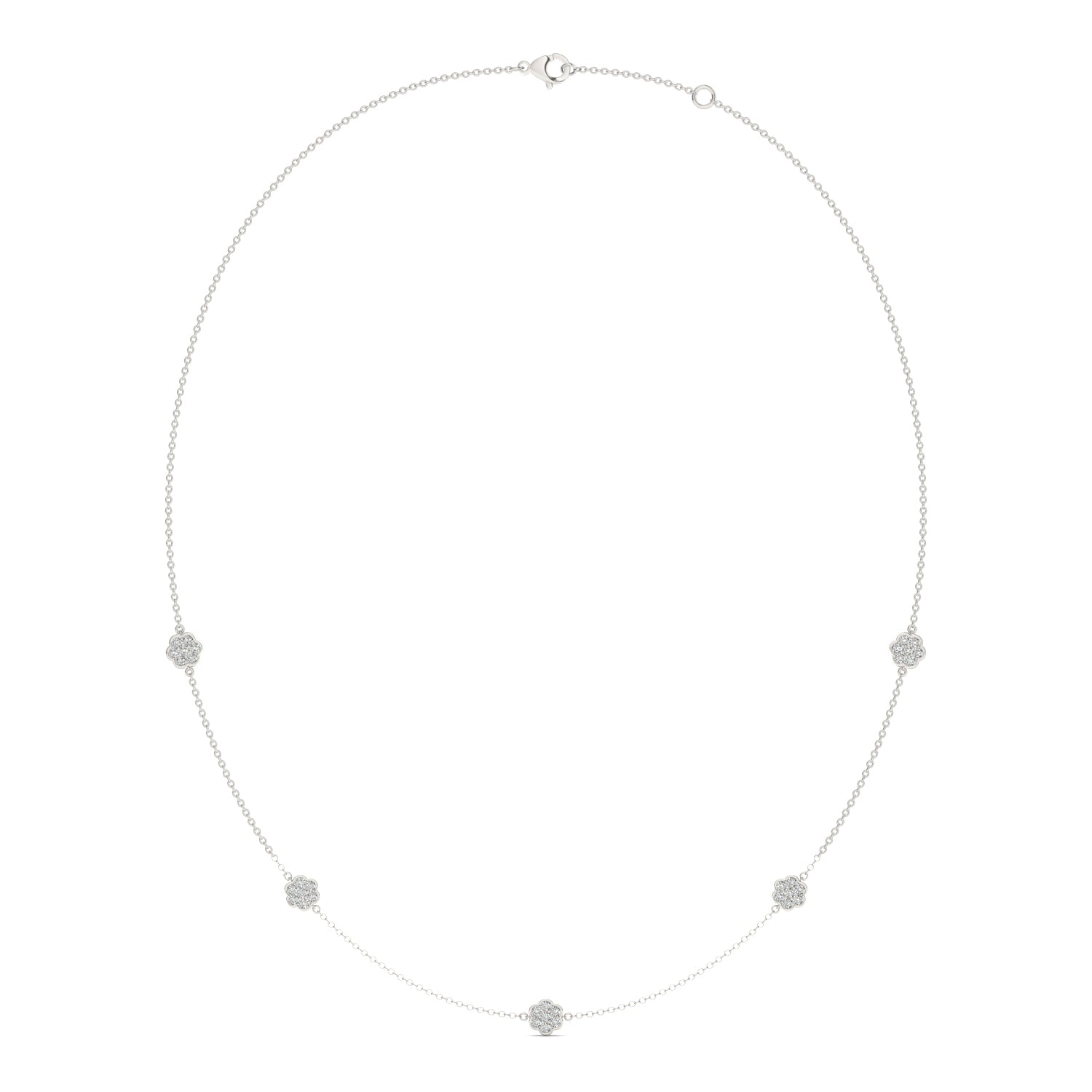 0.53 CTW Moissanite Station Necklace