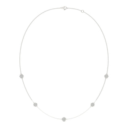 0.53 CTW Moissanite Station Necklace