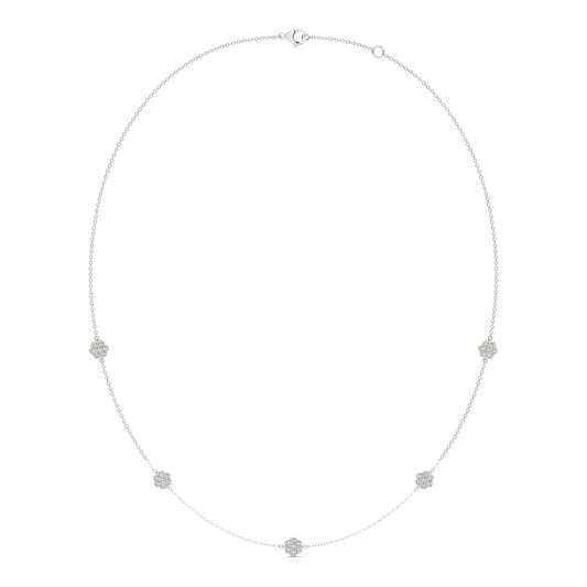 0.53 CTW Moissanite Station Necklace