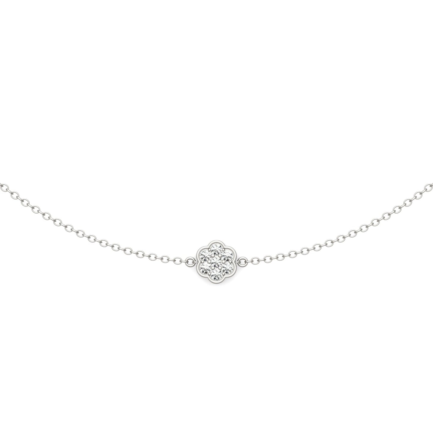 0.53 CTW Moissanite Station Necklace