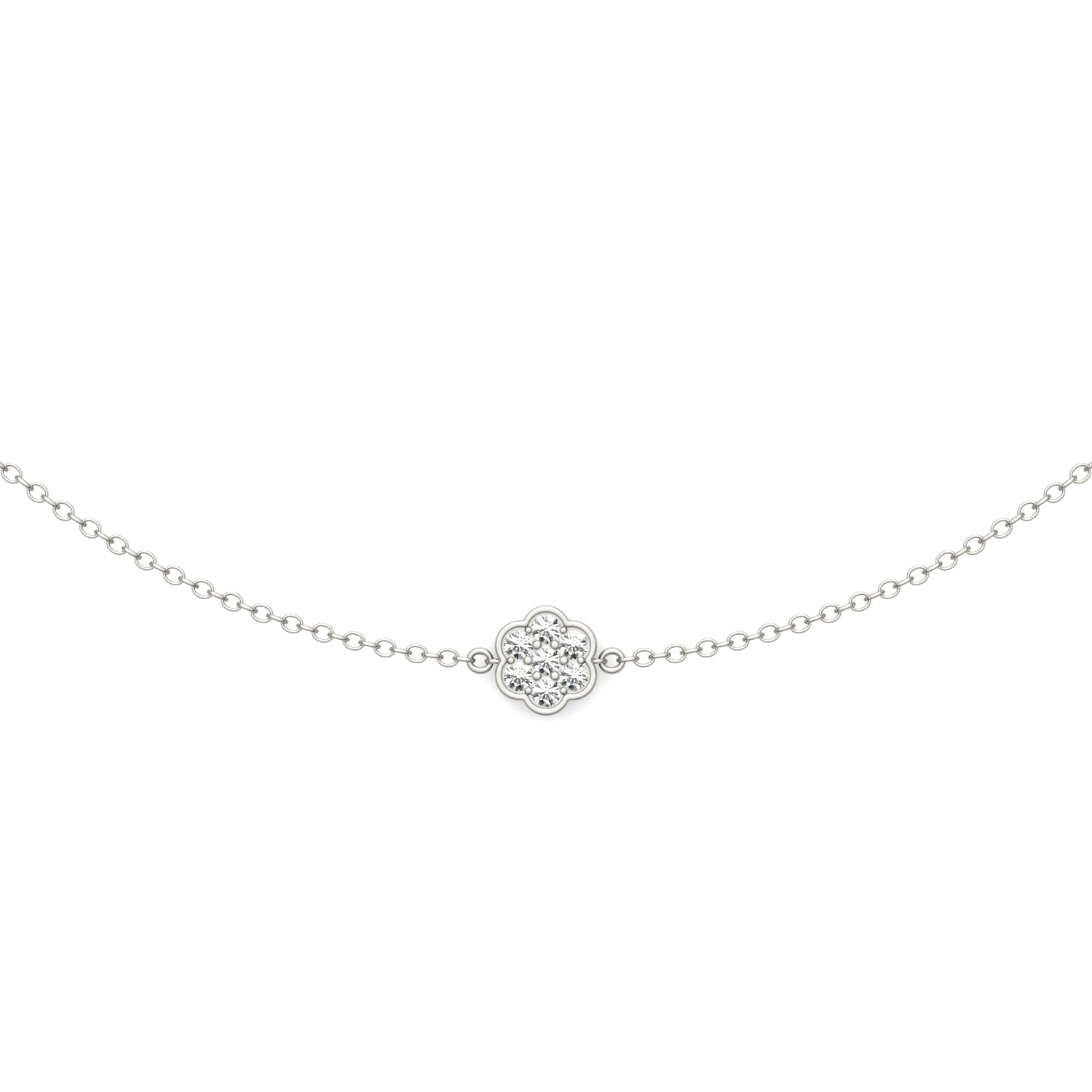 0.53 CTW Moissanite Station Necklace