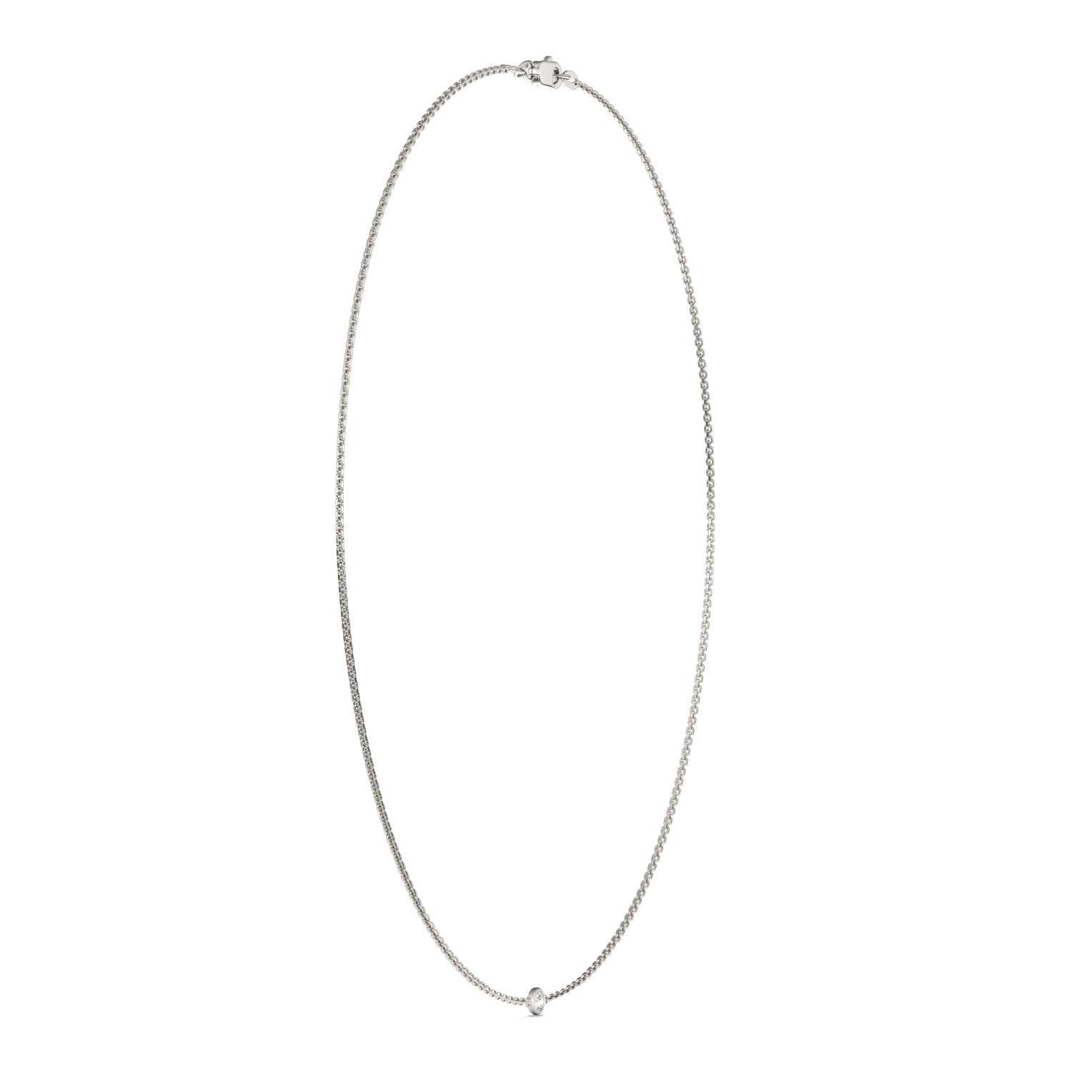 0.10 CTW Moissanite Sterling Silver Necklace