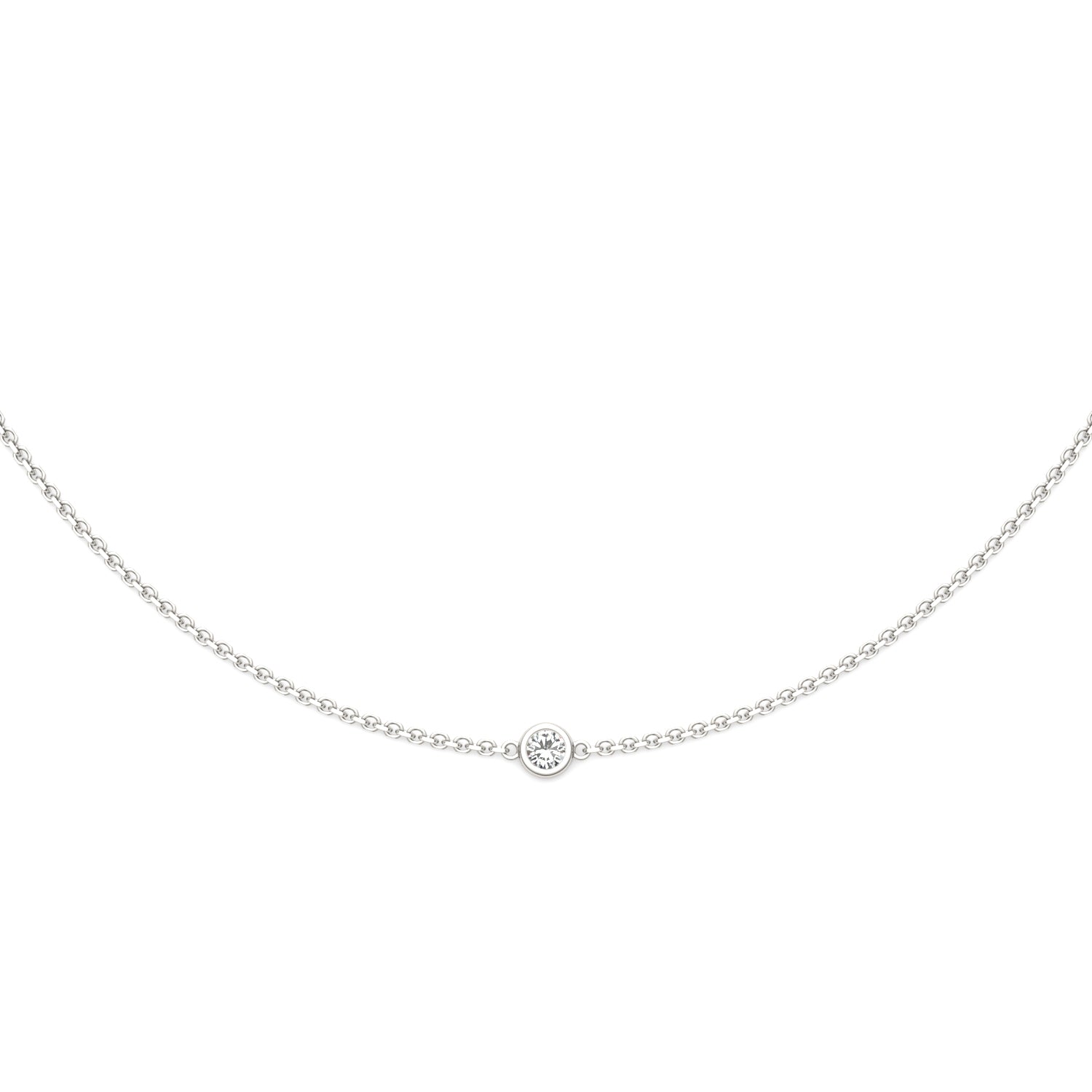 0.10 CTW Moissanite Sterling Silver Necklace