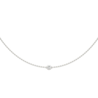 0.10 CTW Moissanite Sterling Silver Necklace