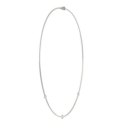 Moissanite Round Station Necklace