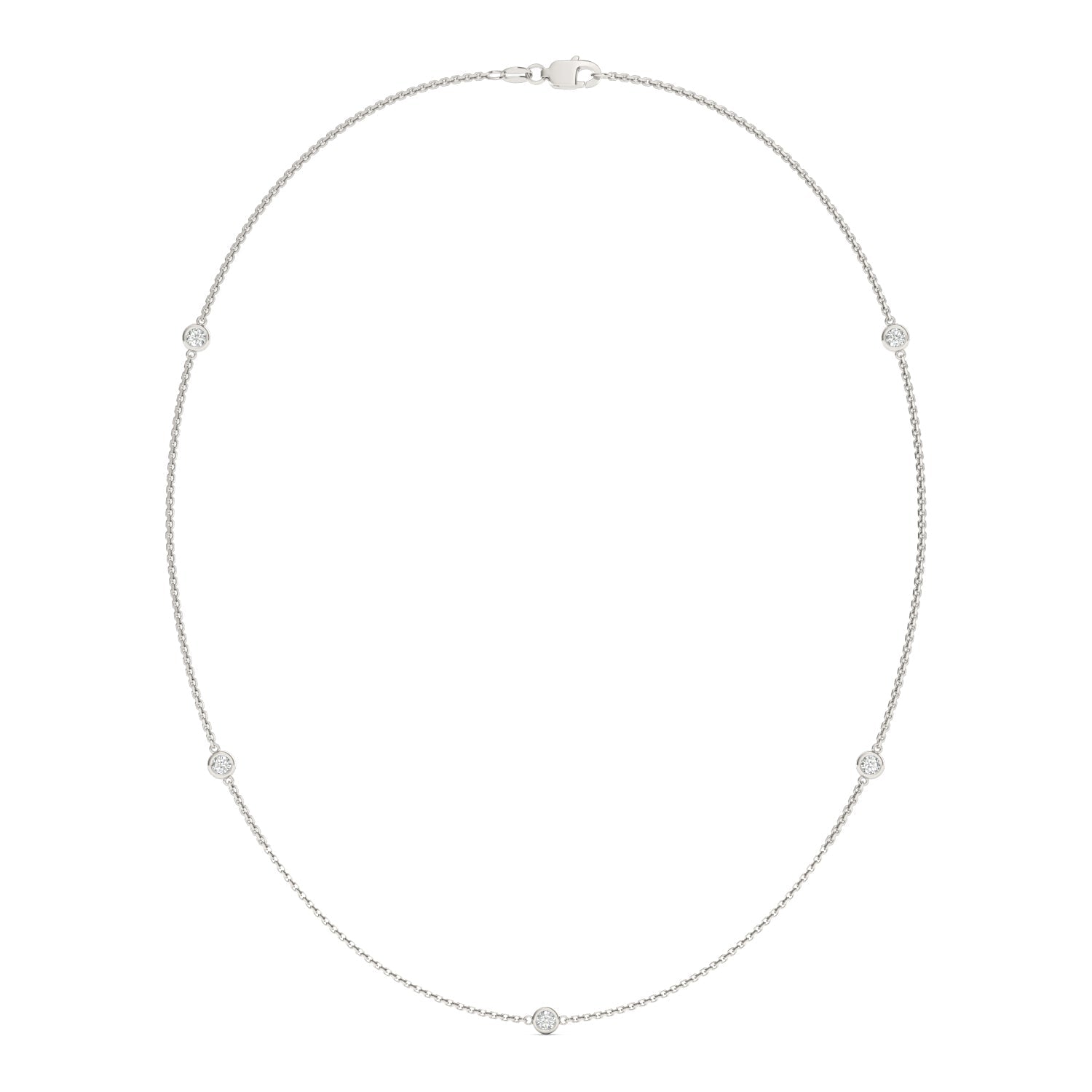 0.50 CTW Moissanite Station Necklace