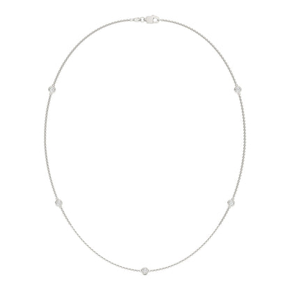 0.50 CTW Moissanite Station Necklace