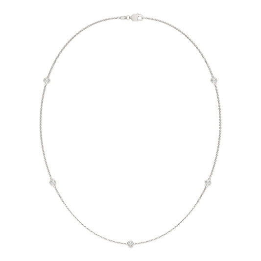 0.50 CTW Moissanite Station Necklace