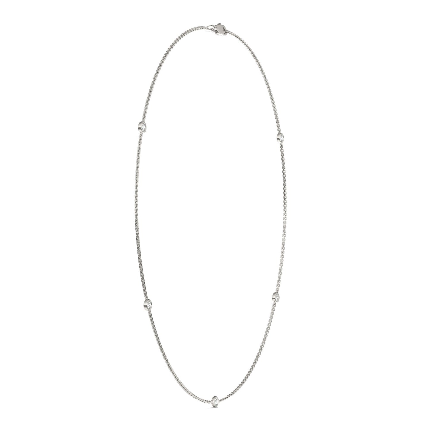 0.50 CTW Moissanite Station Necklace