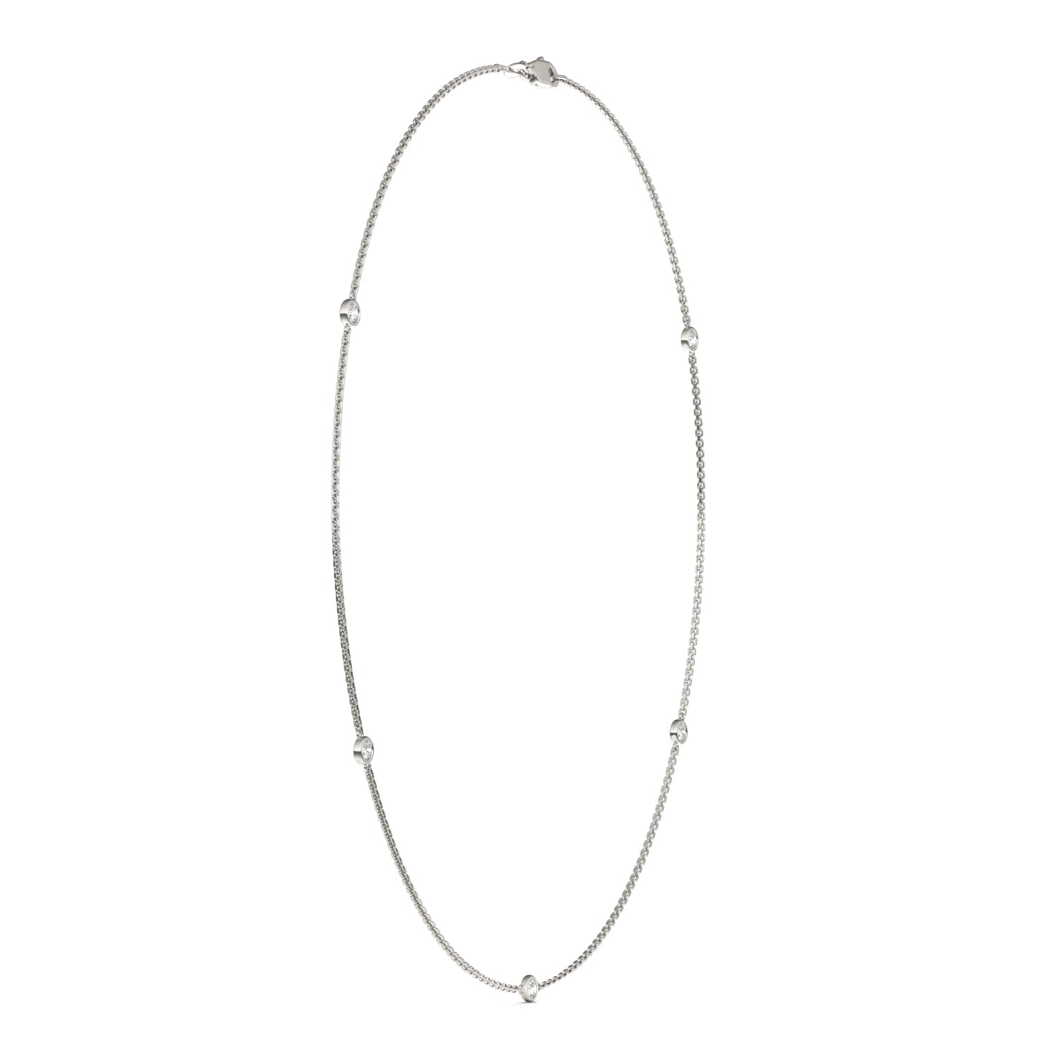 0.50 CTW Moissanite Station Necklace