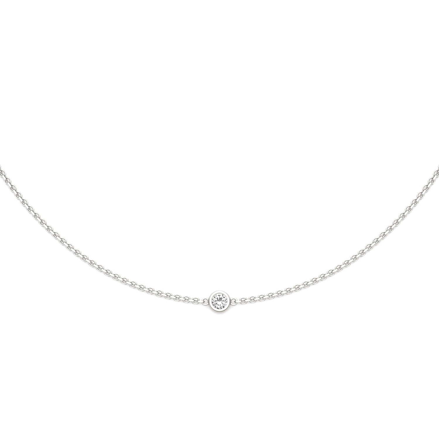 0.50 CTW Moissanite Station Necklace