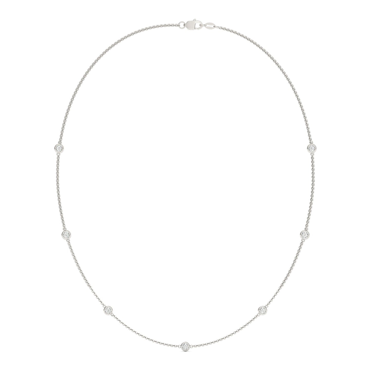 0.70 CTW Moissanite Sterling Silver Necklace