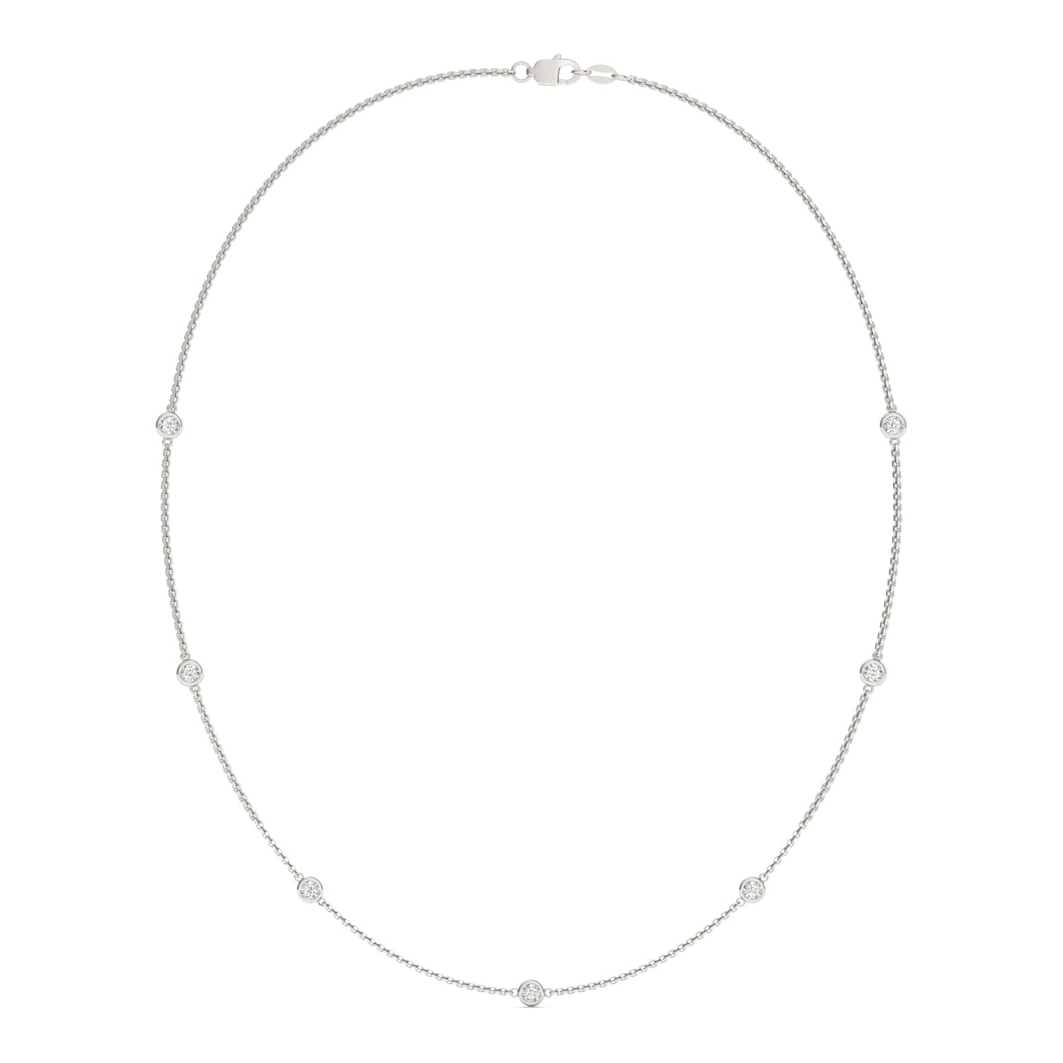 0.70 CTW Moissanite Sterling Silver Necklace