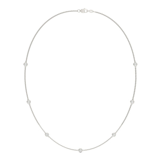 0.70 CTW Moissanite Sterling Silver Necklace