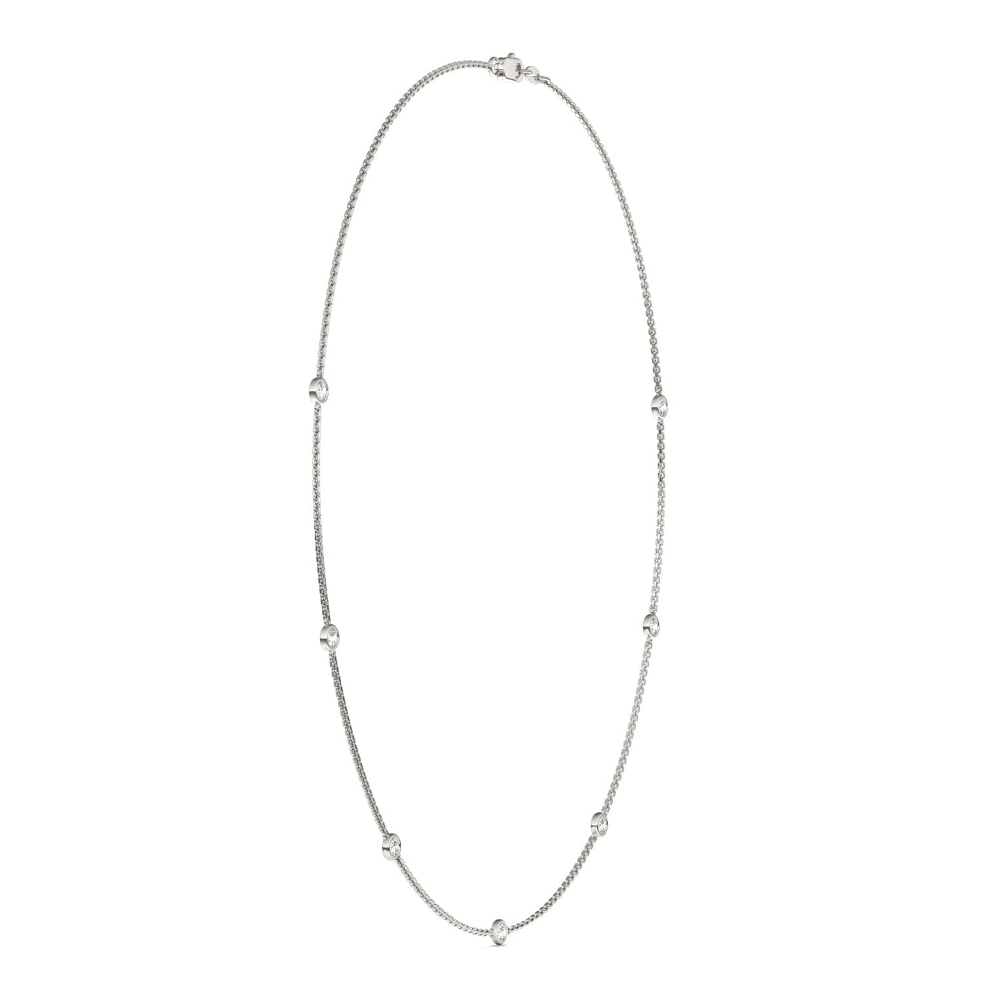 0.70 CTW Moissanite Sterling Silver Necklace