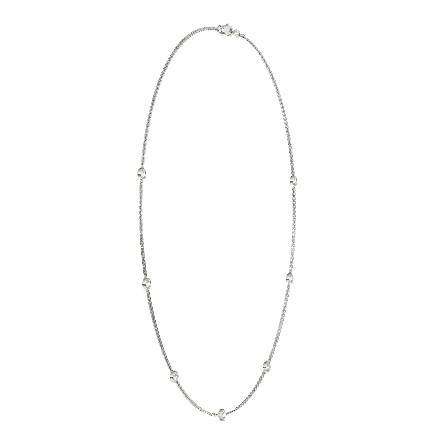 0.70 CTW Moissanite Sterling Silver Necklace