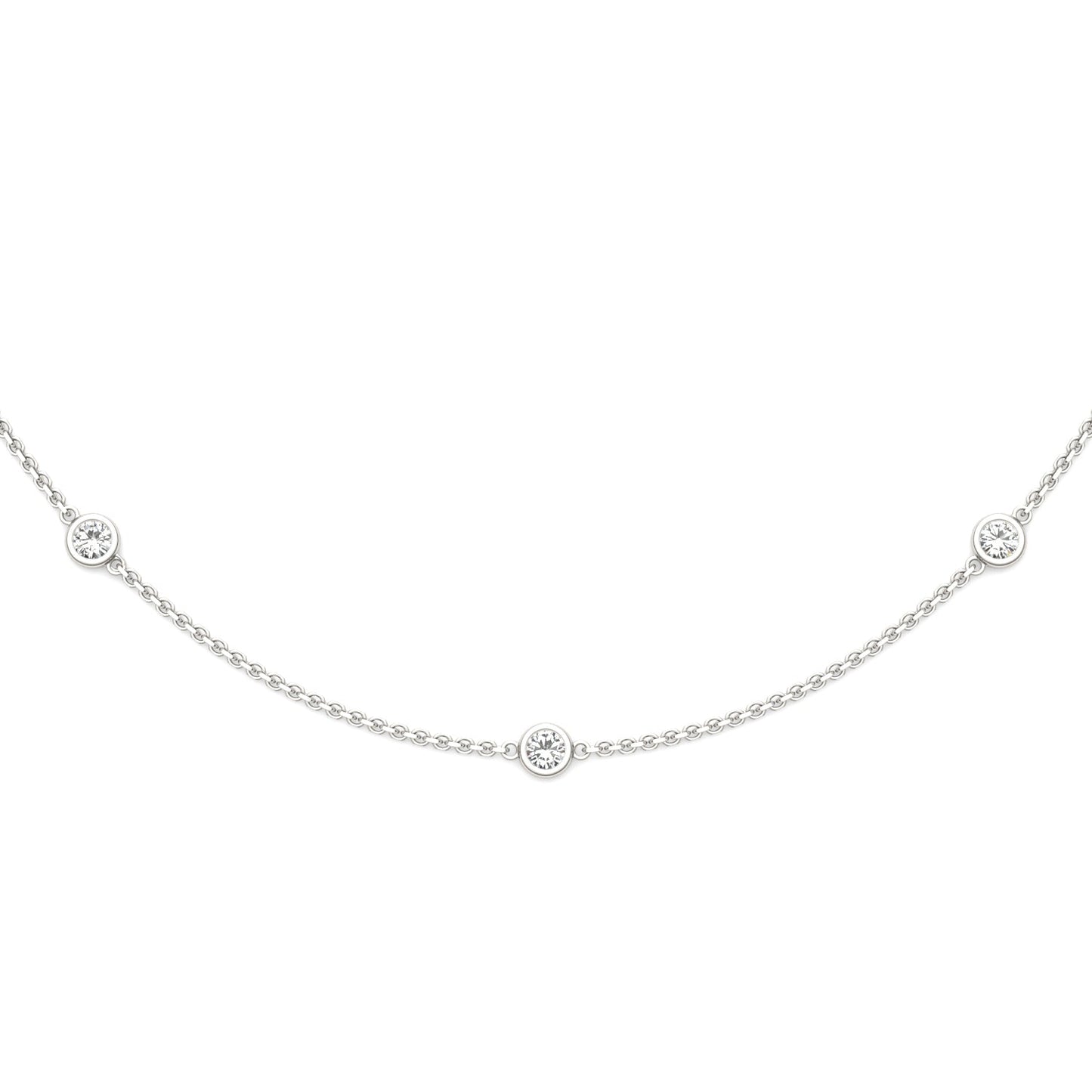 0.70 CTW Moissanite Sterling Silver Necklace