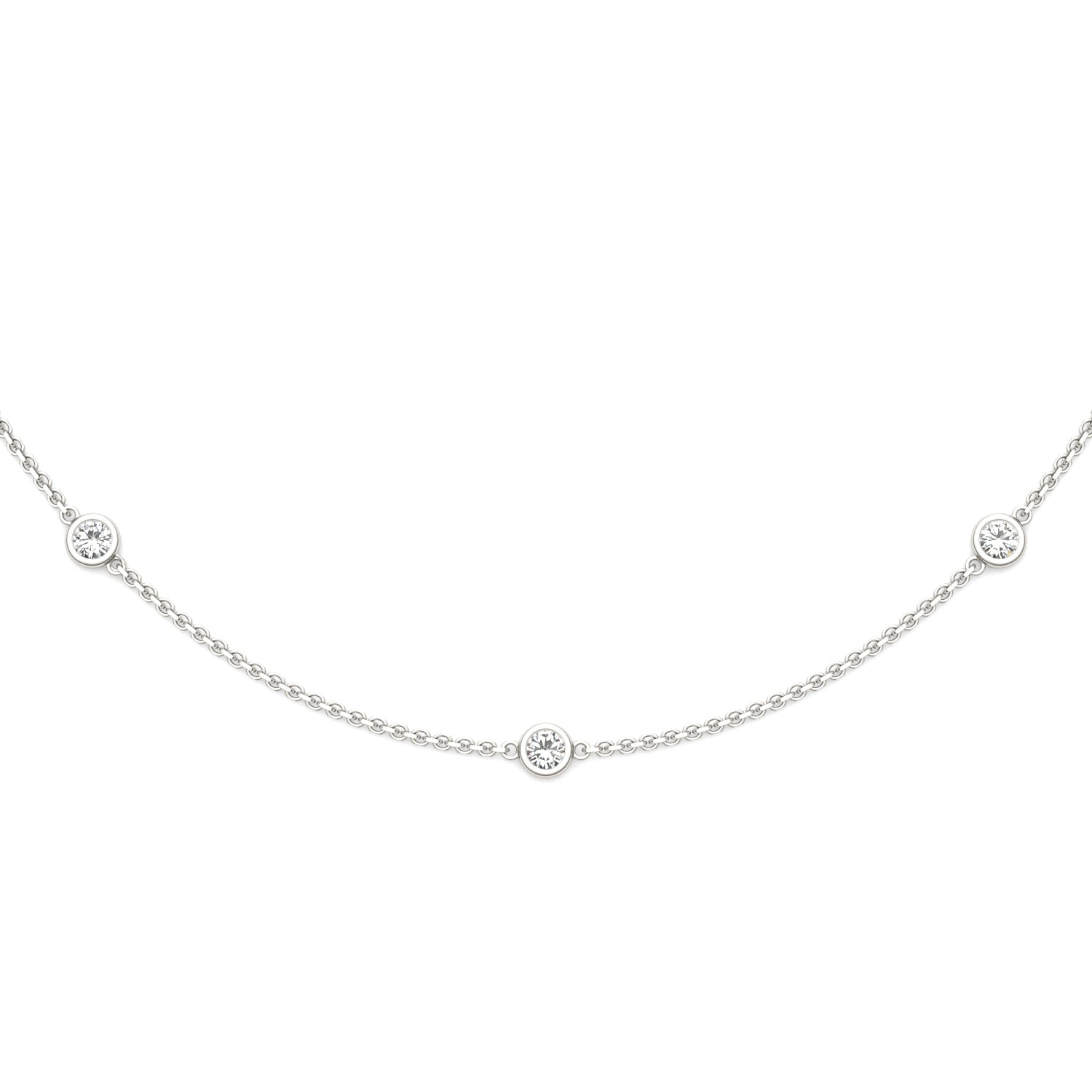 0.70 CTW Moissanite Sterling Silver Necklace