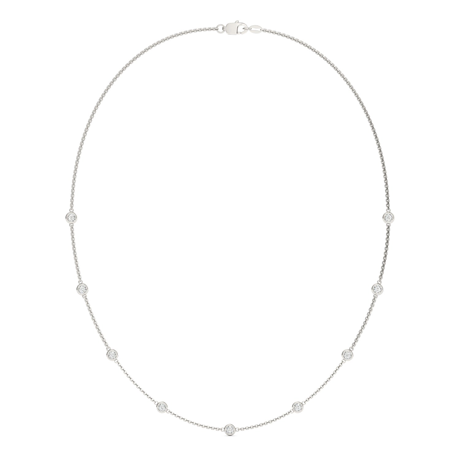 0.90 CTW Moissanite Sterling Silver Necklace