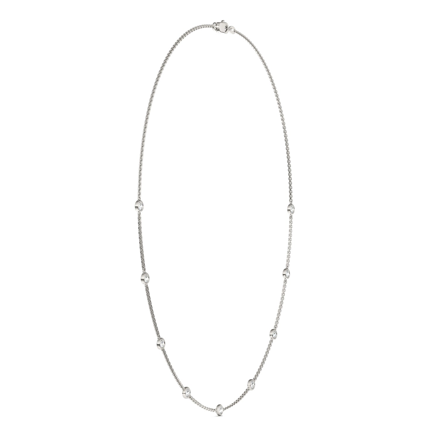 0.90 CTW Moissanite Sterling Silver Necklace