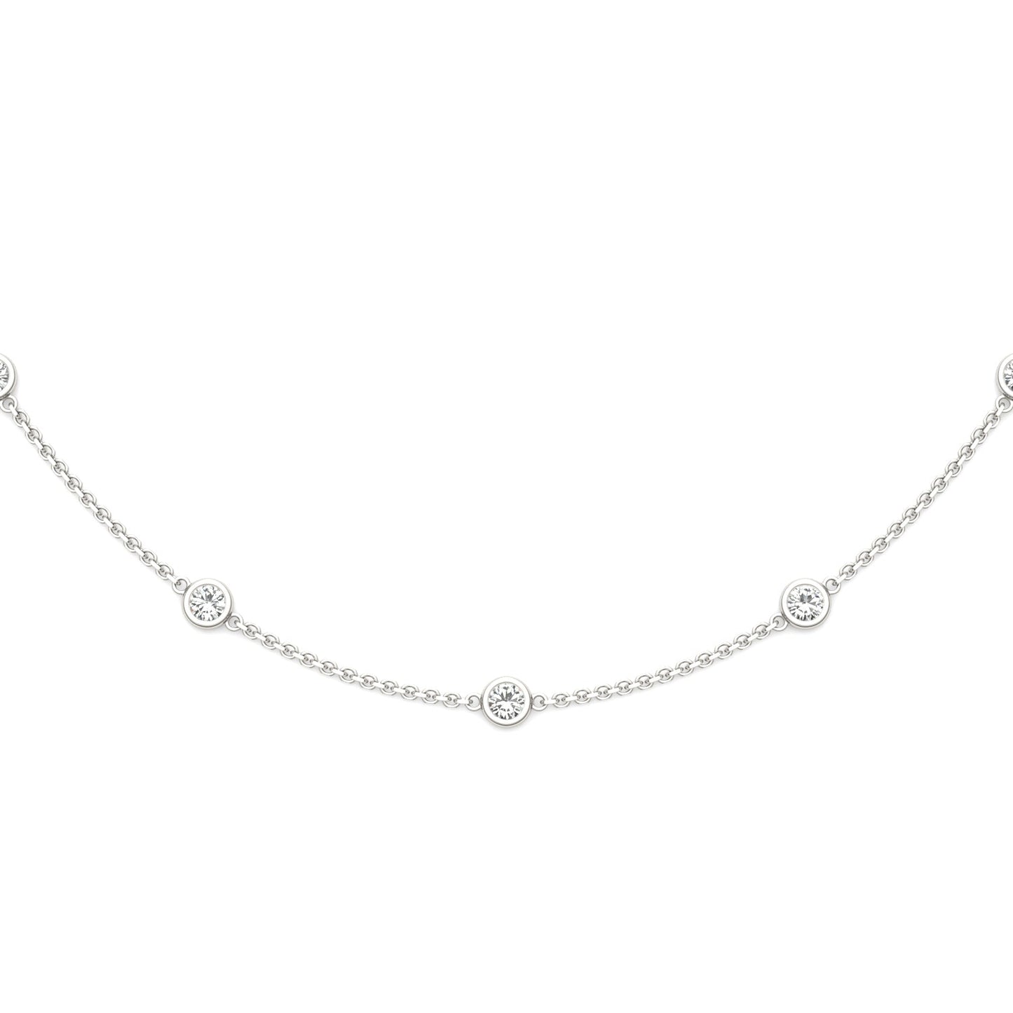 0.90 CTW Moissanite Sterling Silver Necklace