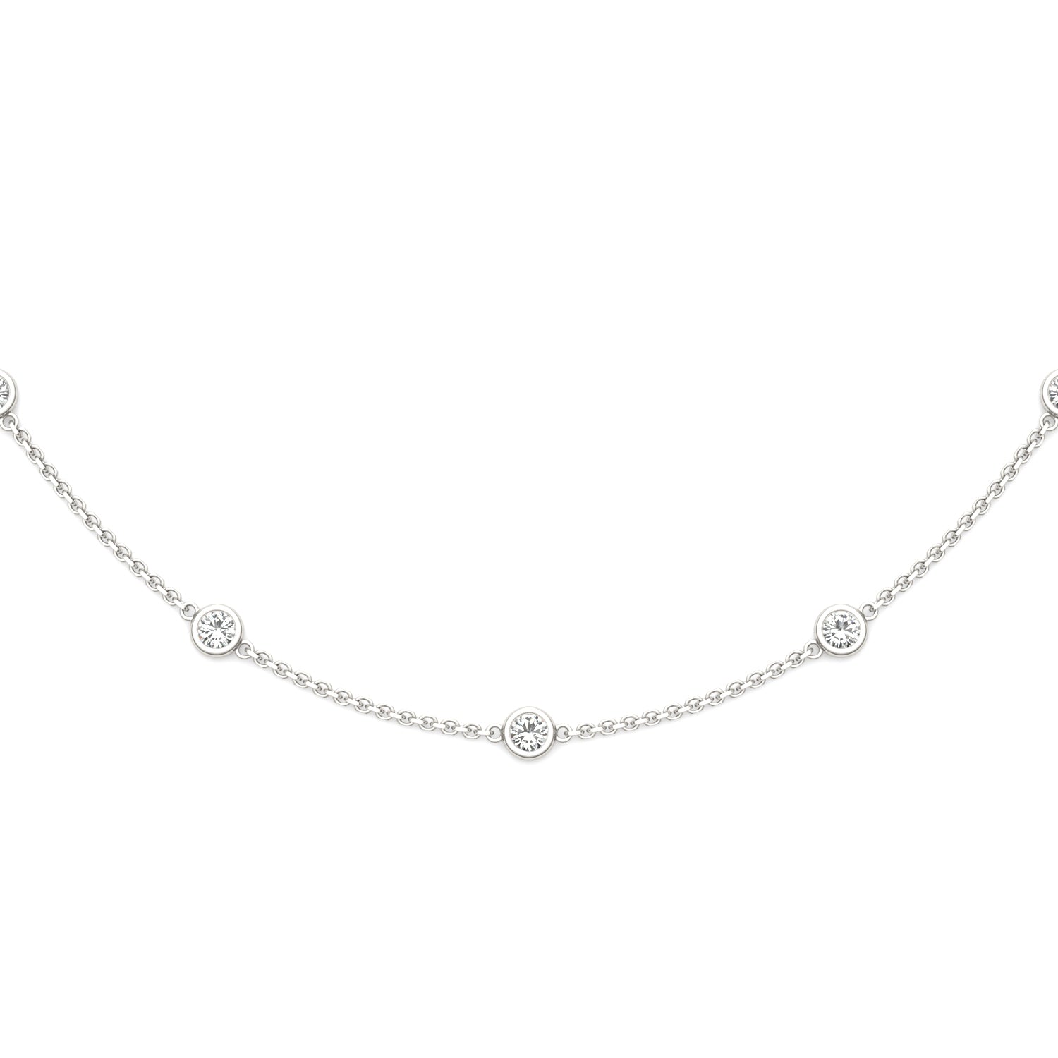 0.90 CTW Moissanite Sterling Silver Necklace