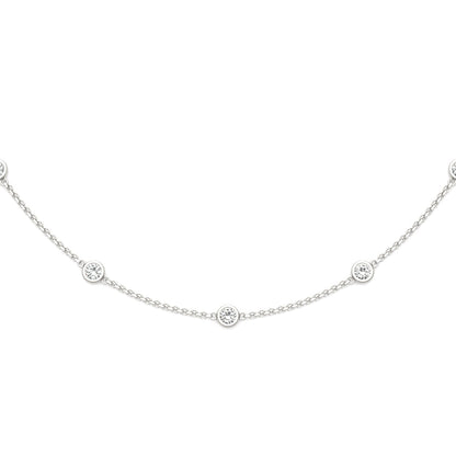 0.90 CTW Moissanite Sterling Silver Necklace