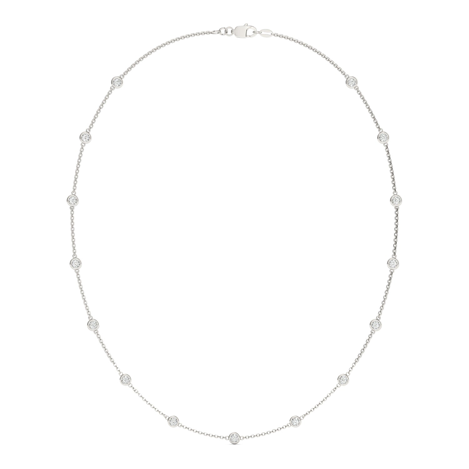 1.50 CTW Moissanite Station Necklace