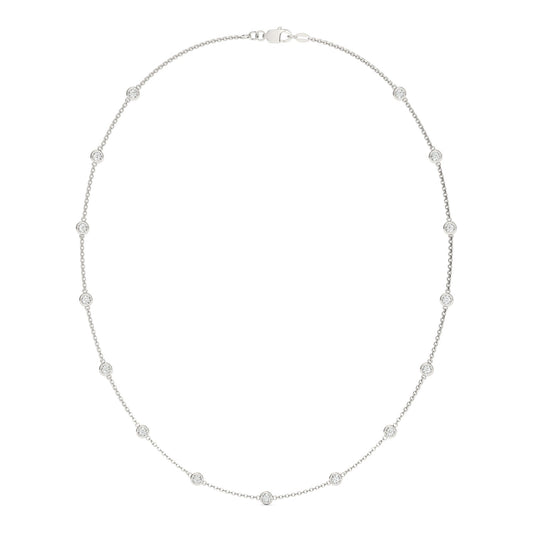 1.50 CTW Moissanite Station Necklace