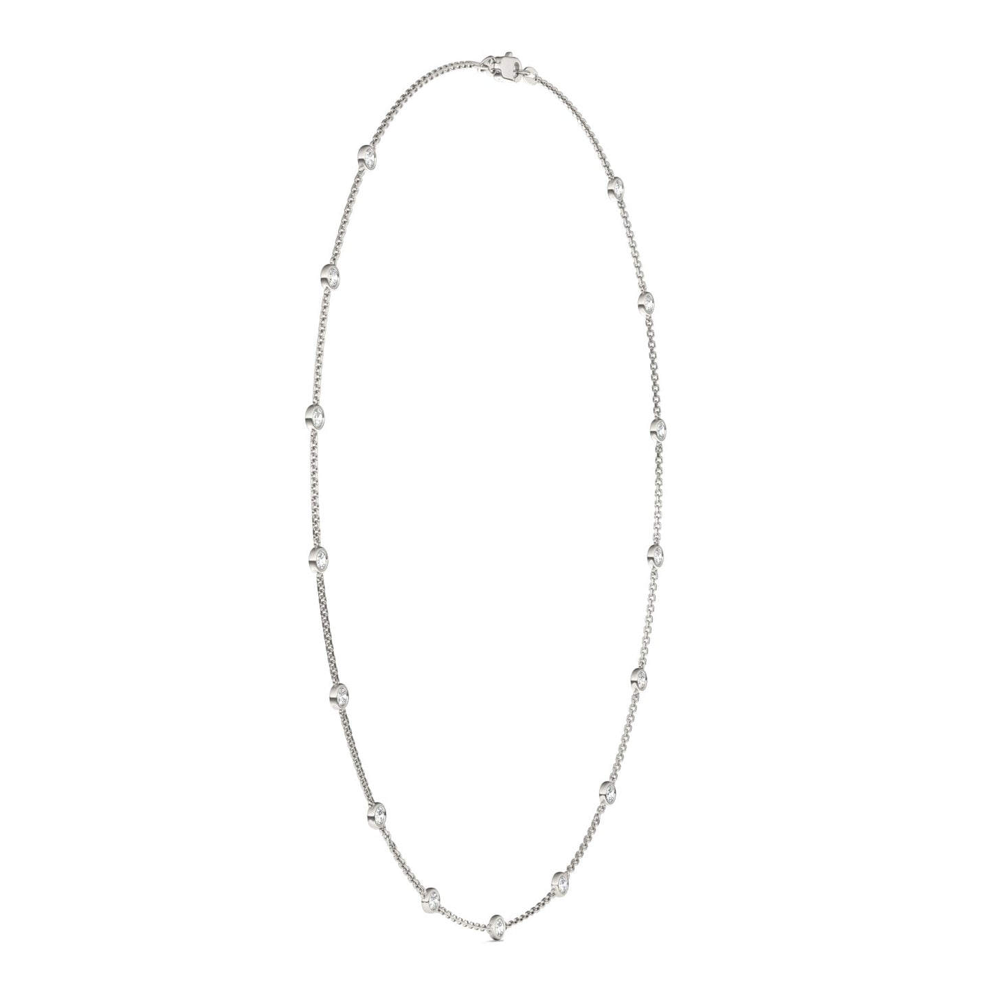 1.50 CTW Moissanite Station Necklace