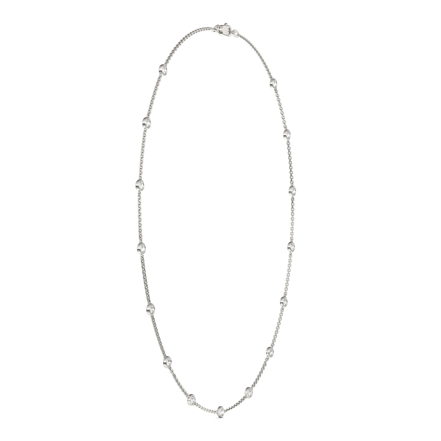 1.50 CTW Moissanite Station Necklace