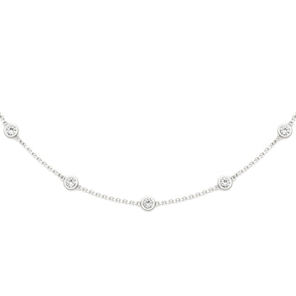 1.50 CTW Moissanite Station Necklace