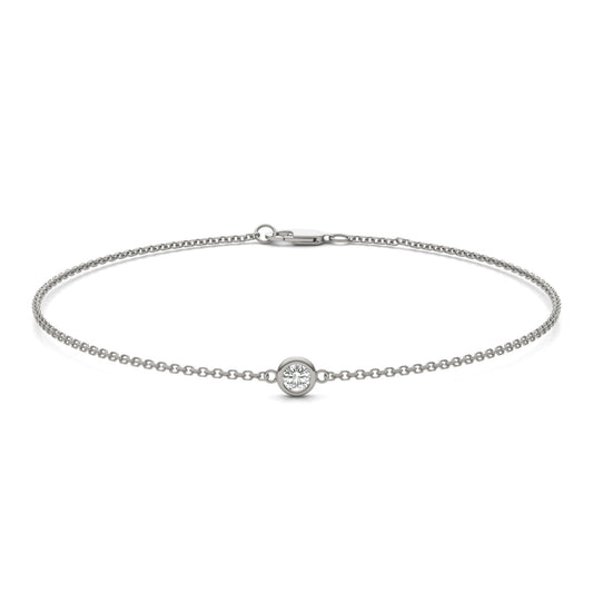 0.10 CTW Moissanite Station Bracelet