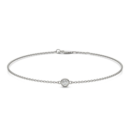 0.10 CTW DEW Moissanite Station Bracelet