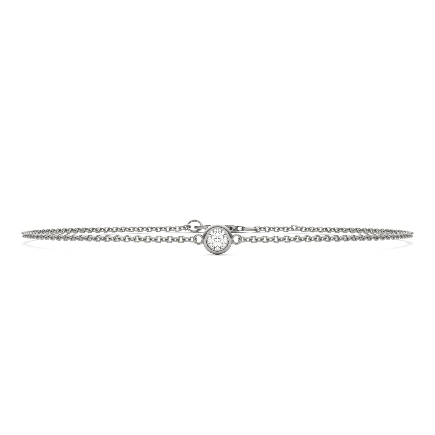 0.10 CTW Moissanite Station Bracelet