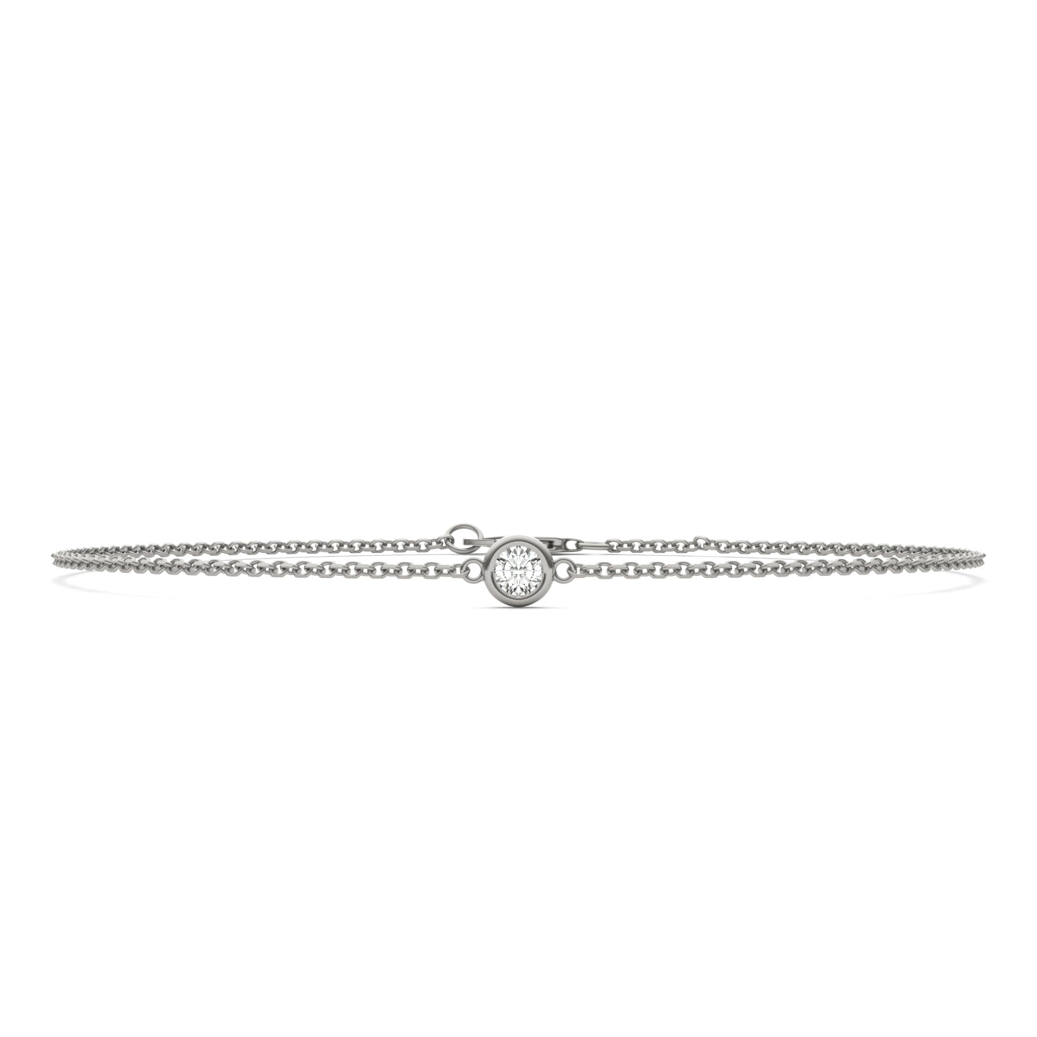 0.10 CTW Moissanite Station Bracelet