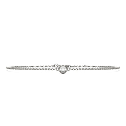 0.10 CTW Moissanite Station Bracelet