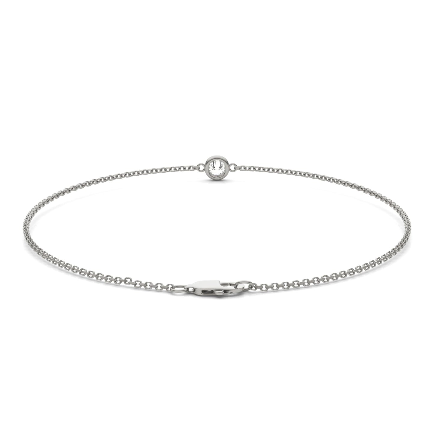 0.10 CTW Moissanite Station Bracelet