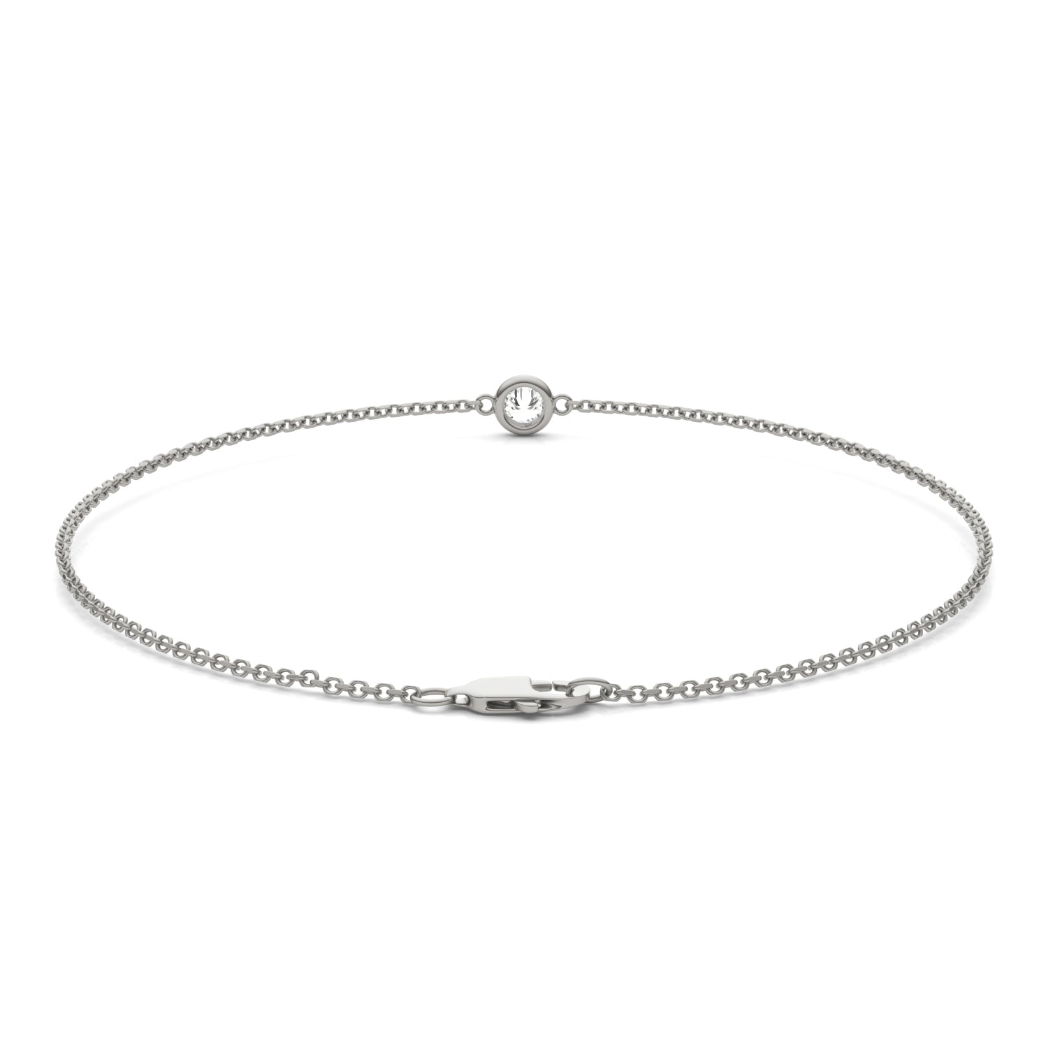 0.10 CTW Moissanite Station Bracelet