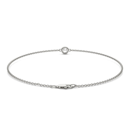 0.10 CTW Moissanite Station Bracelet