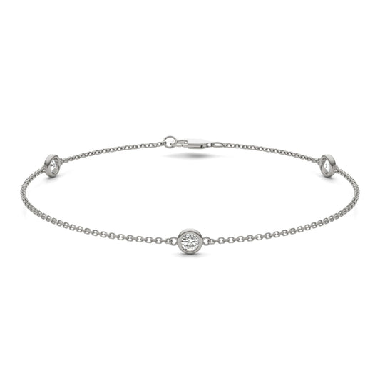 0.30 CTW Moissanite Station Bracelet