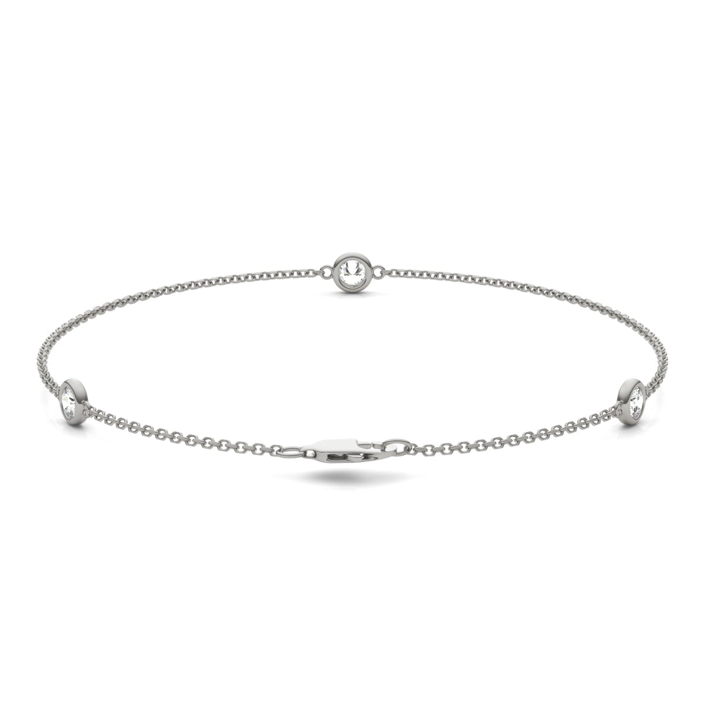 0.30 CTW Moissanite Station Bracelet